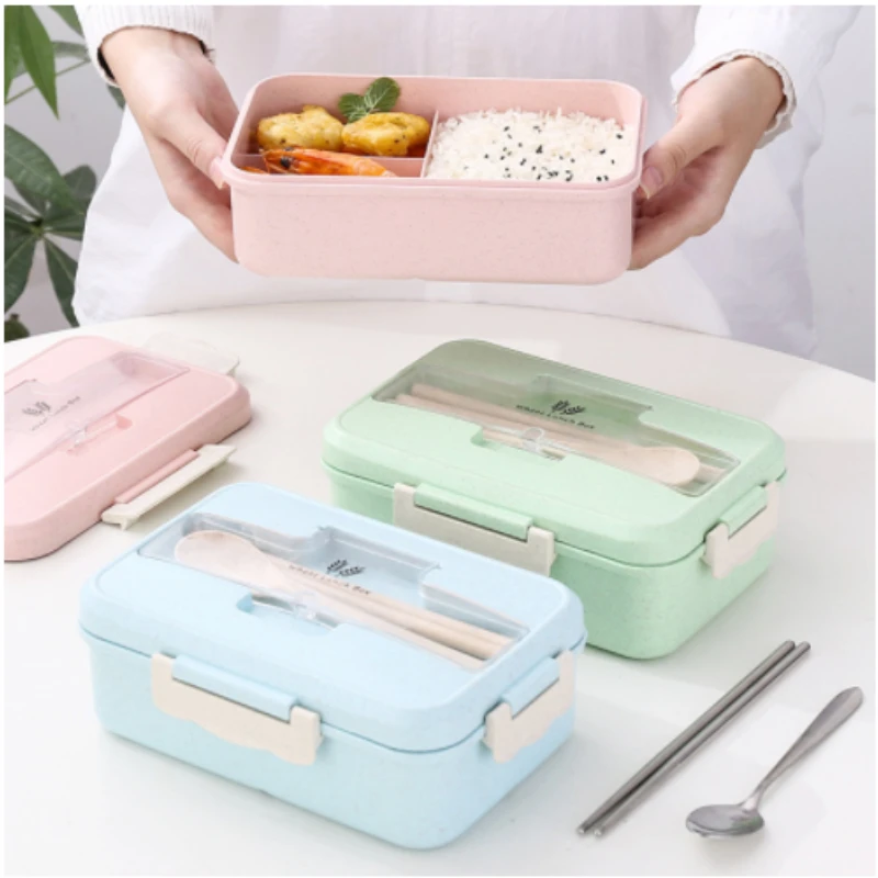 Baby Food Container - Microwave Lunch Box Wheat Straw Dinnerware