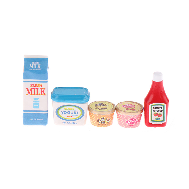 Baby Food Toy - 5Pcs/Set 1:12 Dollhouse Accessories Miniature items