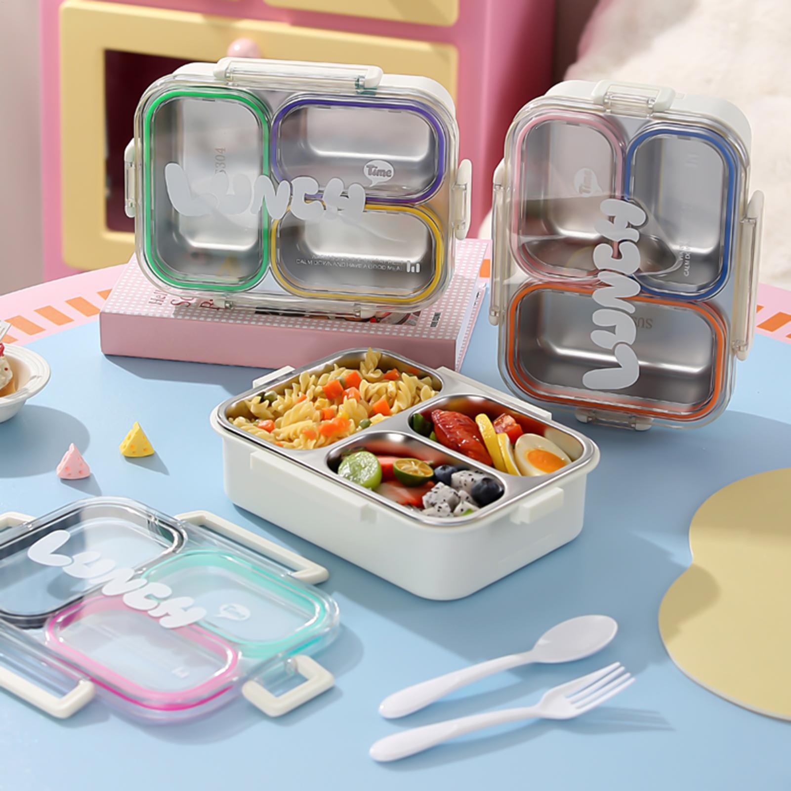 Baby Food Container - Stainless Steel Lunch Box Divided Leak-proof