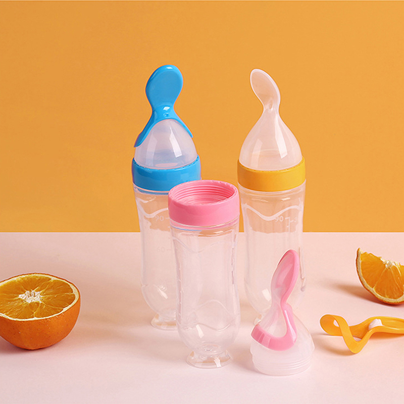 Baby Food Newborn - Squeezing Feeding Bottle Silicone Newborn Baby