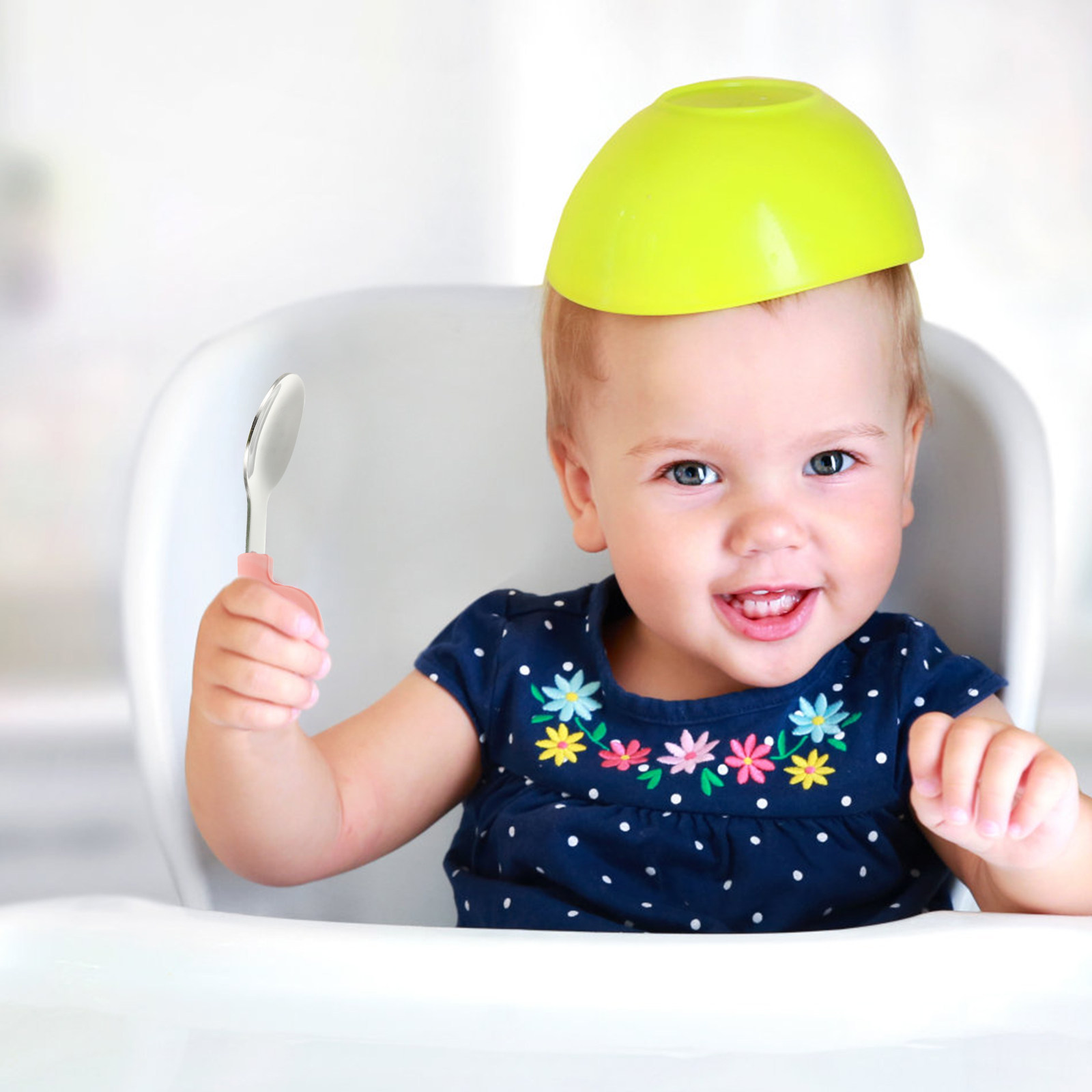 Baby Food Utensils Set - 2Pcs Baby Learning Tableware Stainless Steel