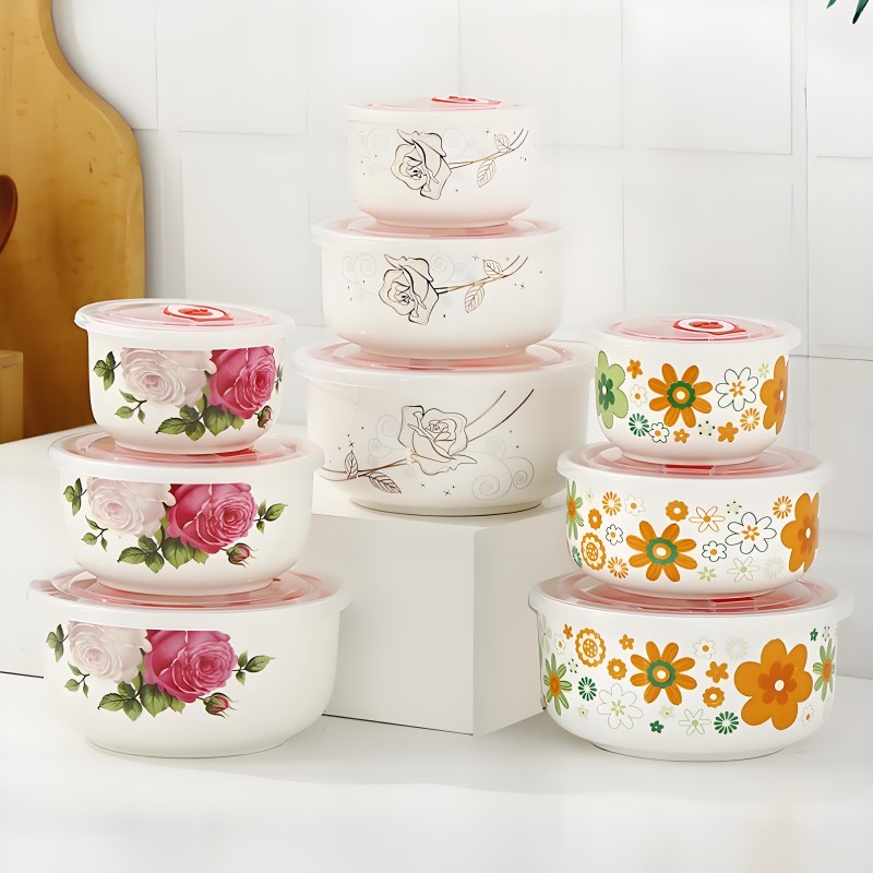 Baby Food Container - Three-piece set, fine bone china lunch