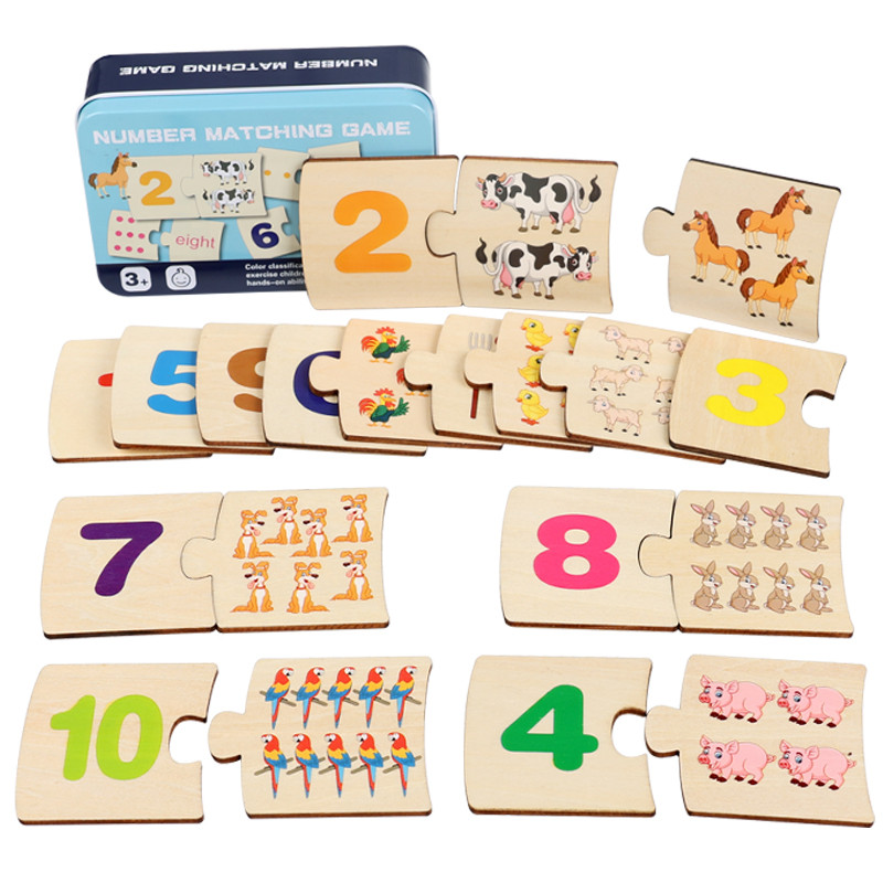 Baby Food Container - Children Iron Box Number Enlightenment Paired