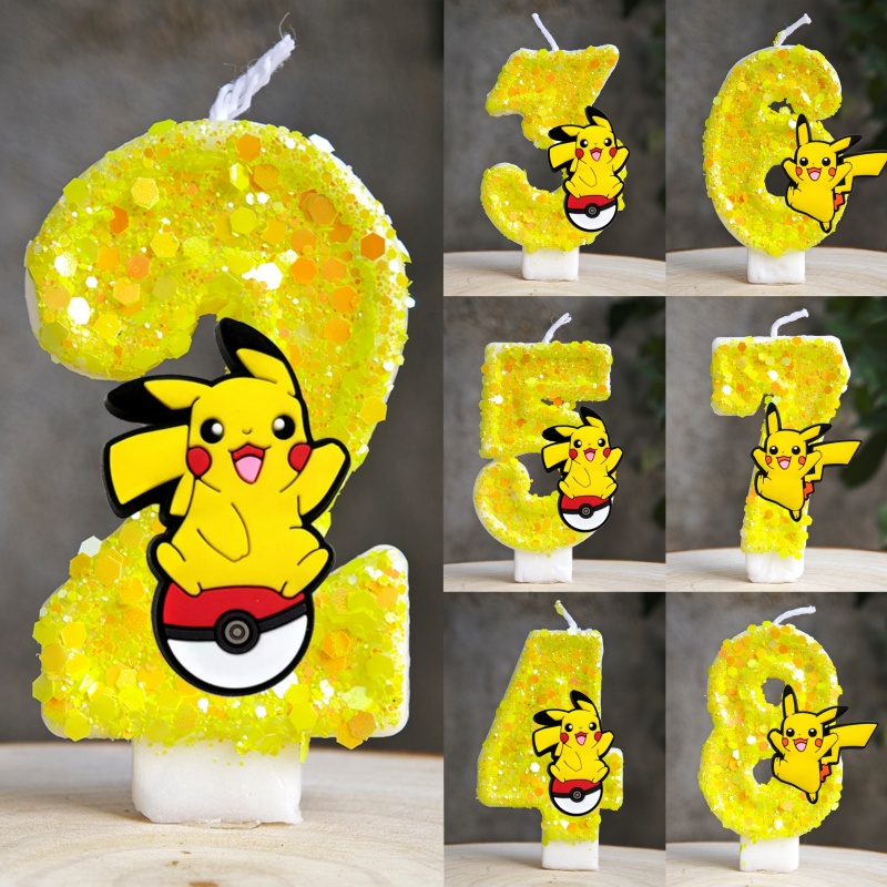 Baby Food Plan - Pokemon Pikachu Candle Cartoon 0-9 Number