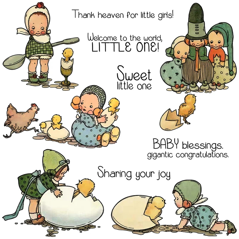 Baby Food Egg - Cute Baby Kids and Egg Chicks