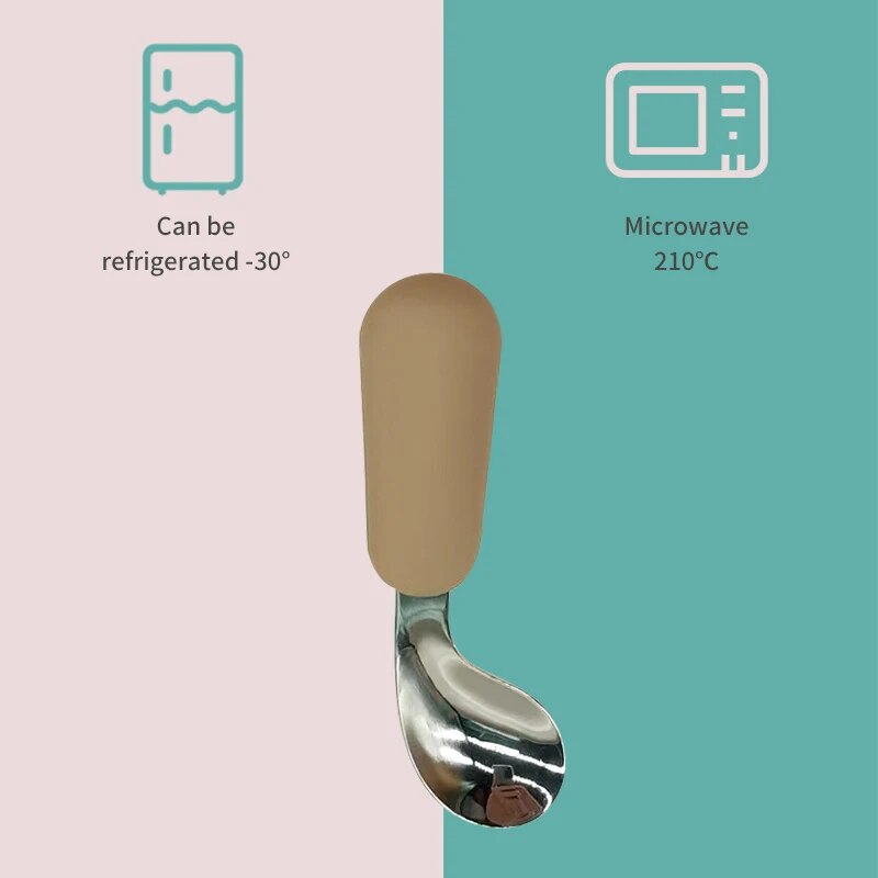 Baby Spoon Fork Set 316 Stainl - огляд і ціна Baby Food Utensils Set