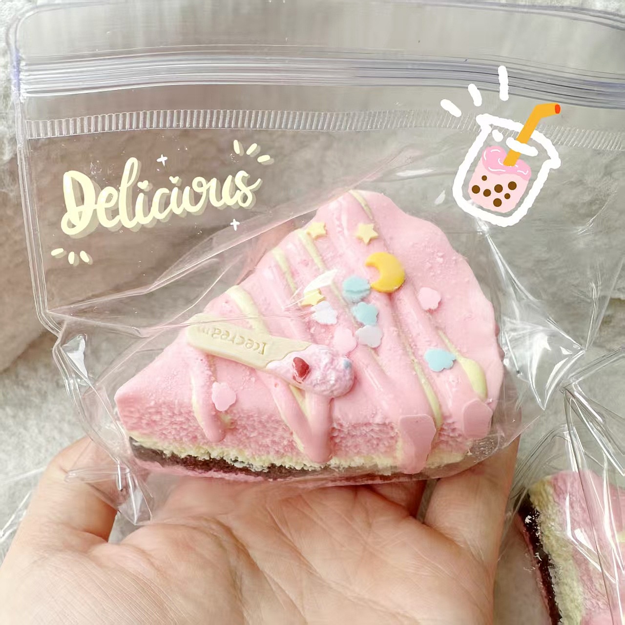 Pink Cake Squishy Squeeze Toy, - огляд і ціна Baby Food Toy