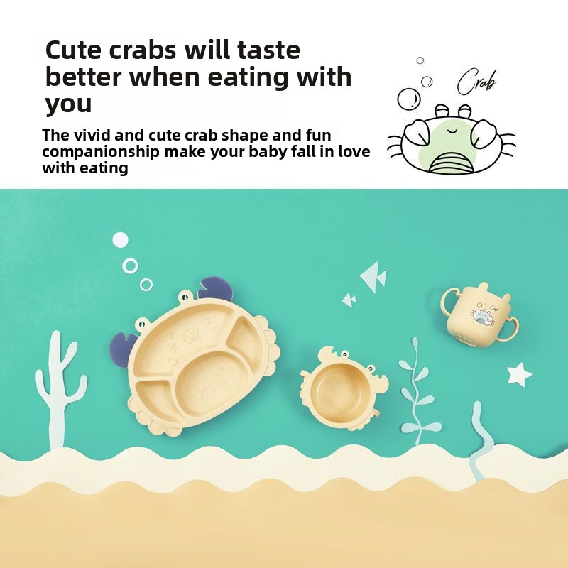 4/6pcsCrabs Children's Plates, - огляд і ціна Baby Food Utensils Set