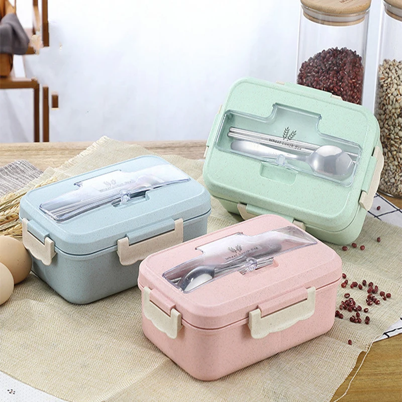 Microwave Lunch Box Wheat Stra - огляд і ціна Baby Food Container