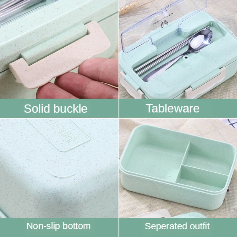 Microwave Lunch Box Wheat Stra - огляд і ціна Baby Food Container