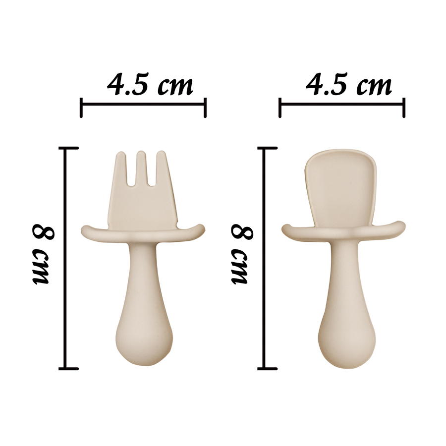 2Pcs/Set BPA Free Silicone Min - огляд і ціна Baby Food Utensils Set