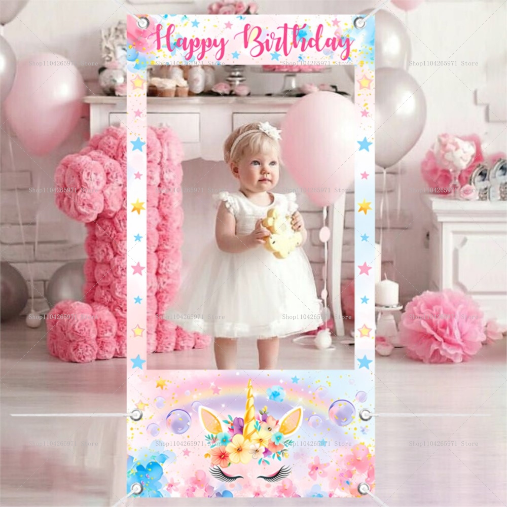 Unicorn Theme Photo Booth Fram - огляд і ціна Baby Food Newborn