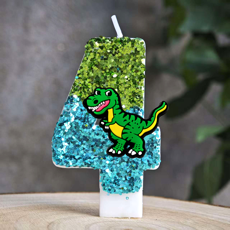 Dinosaur Theme Candle 0-9 Numb - огляд і ціна Baby Food Plan