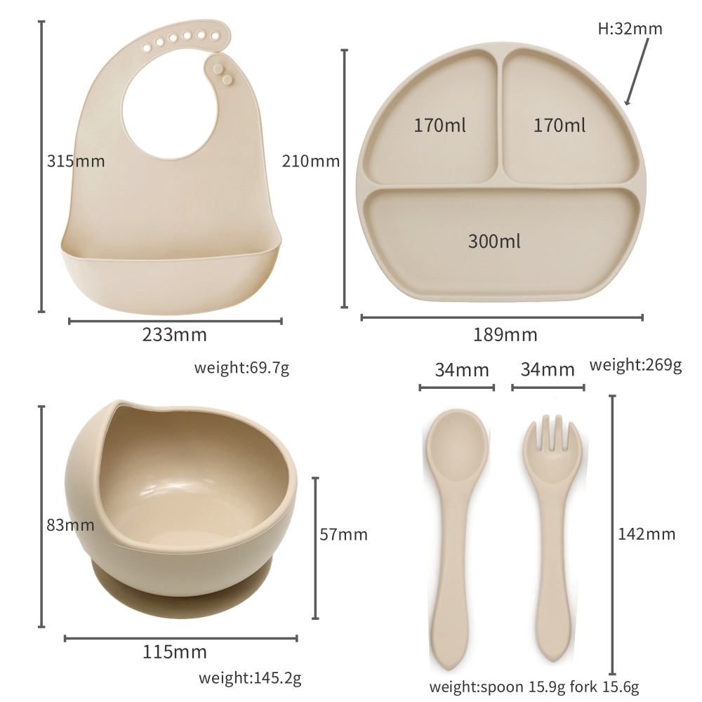 5pcs Bunny Baby Utensils Set,  - огляд і ціна Baby Food Utensils Set