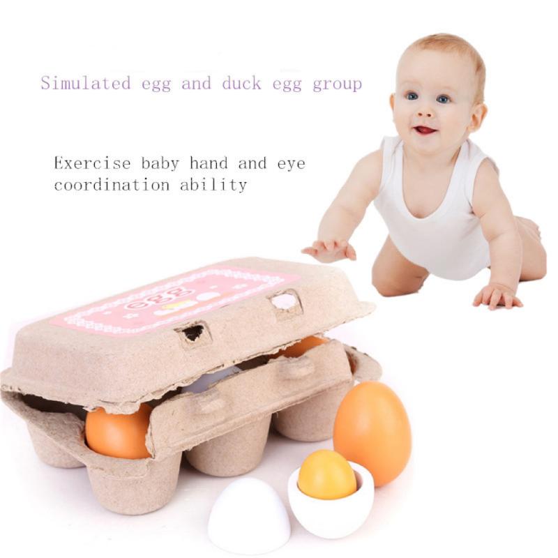 6Pcs Kitchen Wooden Artificial - огляд і ціна Baby Food Egg
