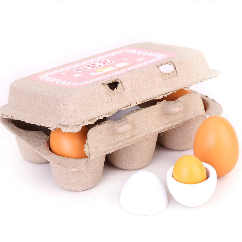 6Pcs Kitchen Wooden Artificial - огляд і ціна Baby Food Egg