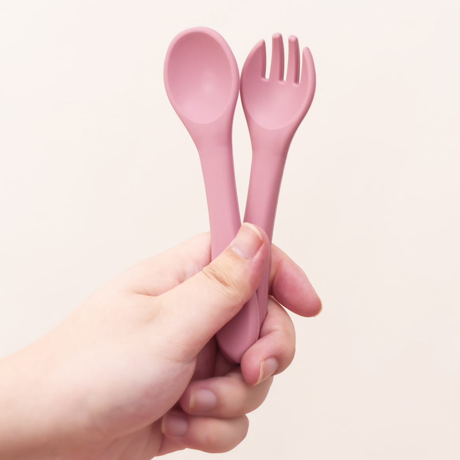 2PCS/Set Silicone Baby Utensil - огляд і ціна Baby Food Utensils Set