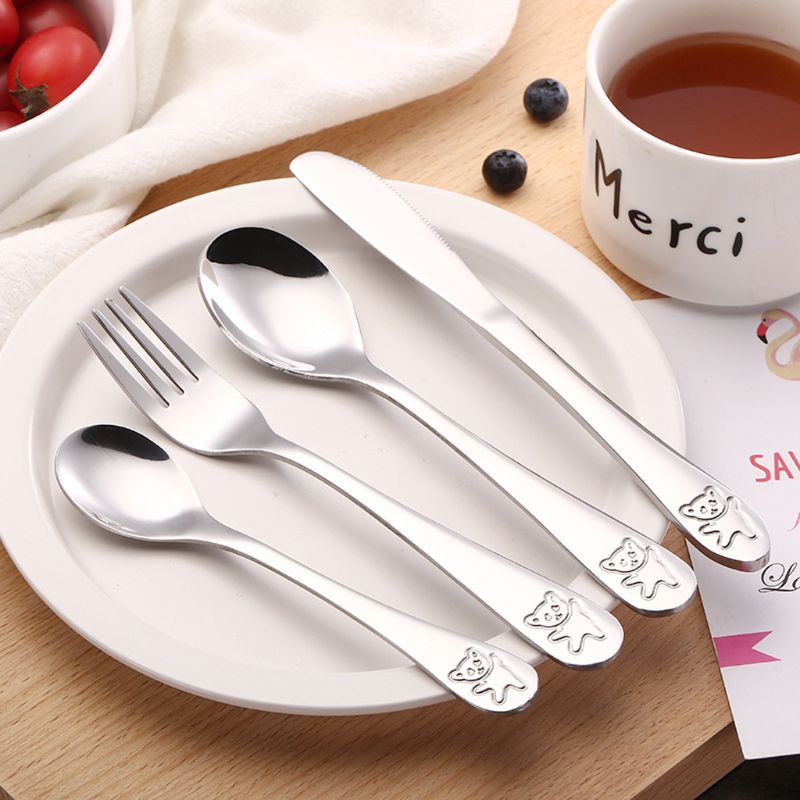 4 Pcs/set Baby Teaspoon Spoon  - огляд і ціна Baby Food Utensils Set