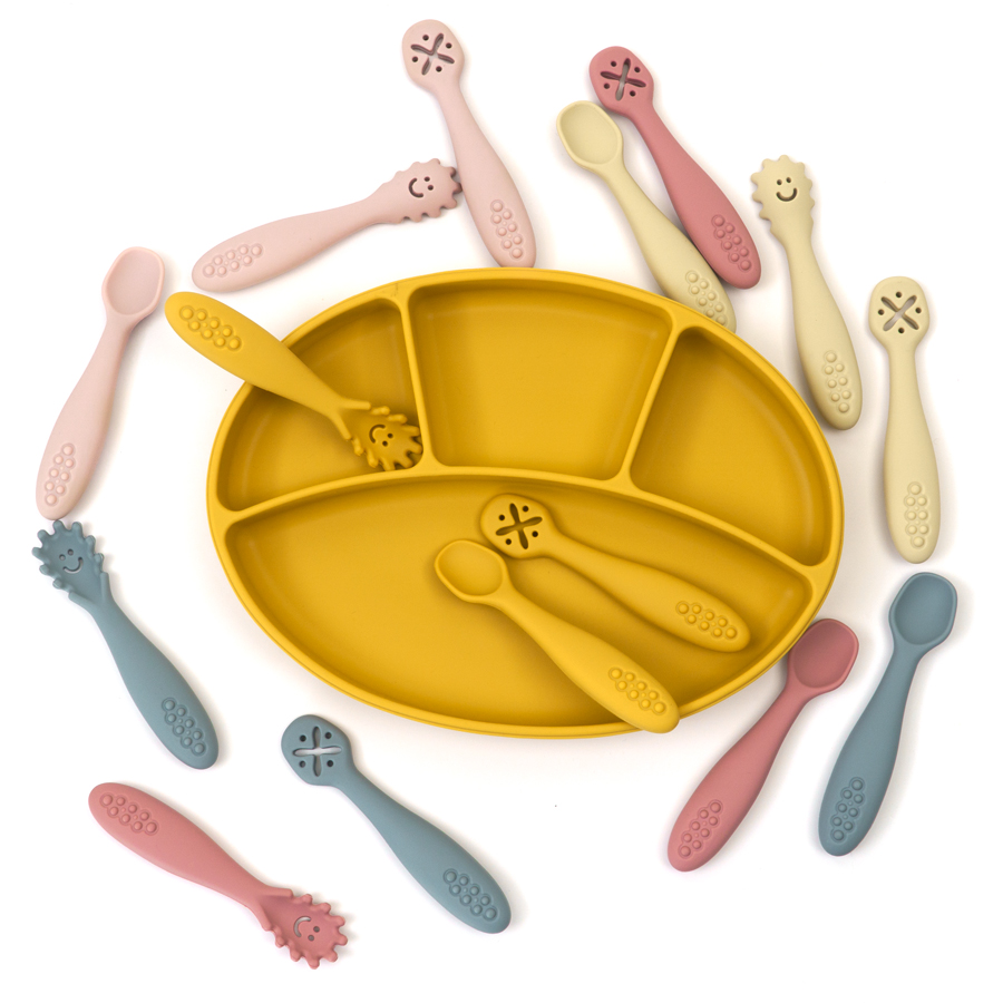 3PCS Silicone Spoon Fork For B - огляд і ціна Baby Food Utensils Set