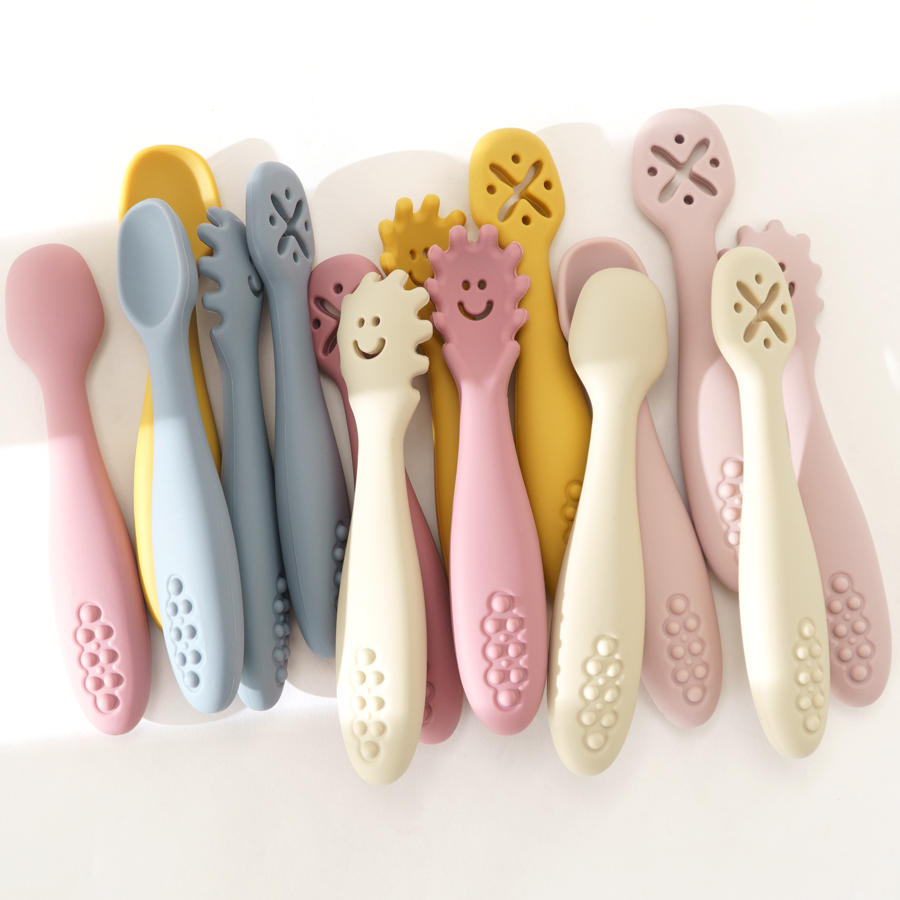 3PCS Silicone Spoon Fork For B - огляд і ціна Baby Food Utensils Set