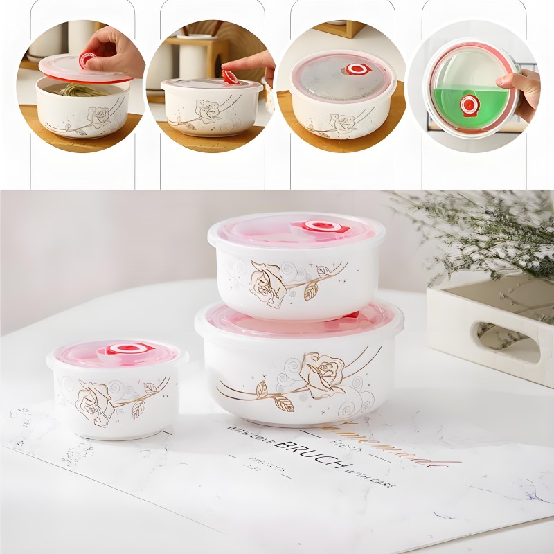 Three-piece set, fine bone chi - огляд і ціна Baby Food Container
