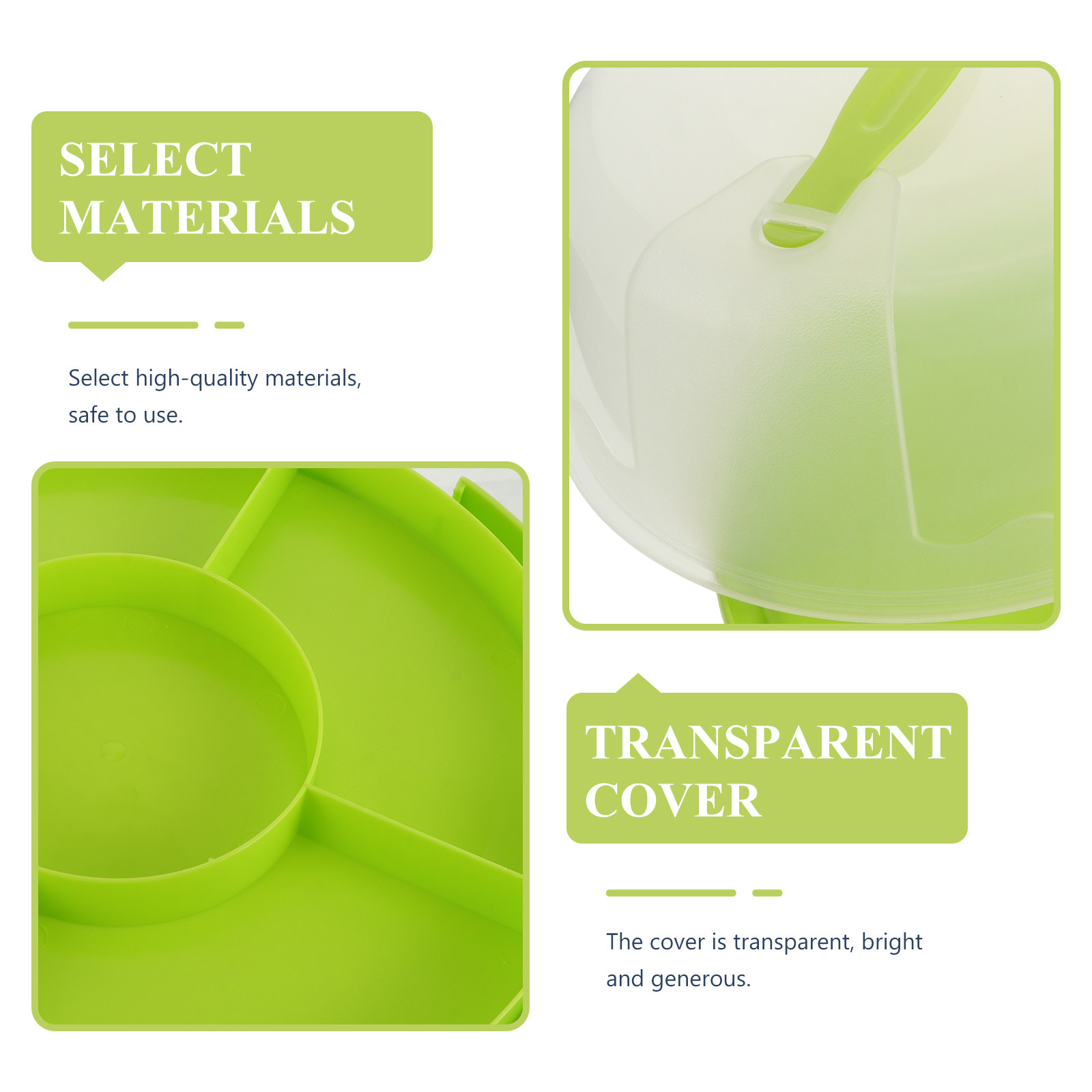 1Pcs 8 Inch Round Transparent  - огляд і ціна Baby Food Container