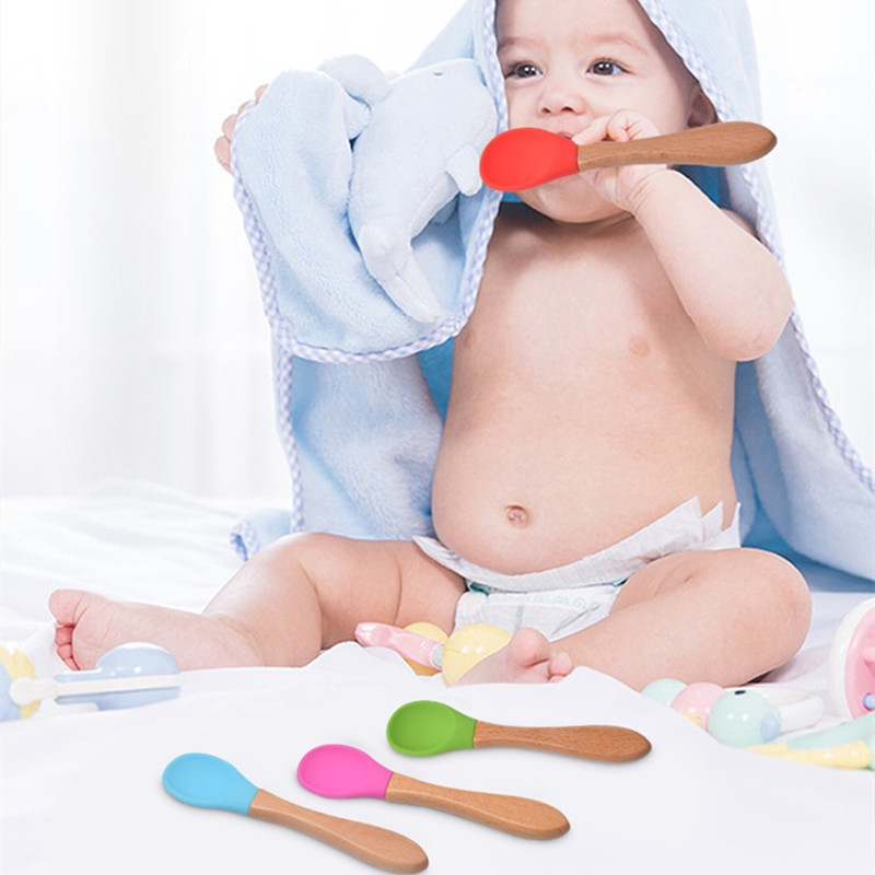 2Pcs/Set Baby Silicone Spoon F - огляд і ціна Baby Food Utensils Set