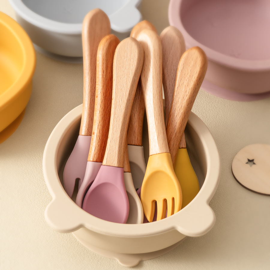 2PCS Baby Learning Spoons Uten - огляд і ціна Baby Food Utensils Set