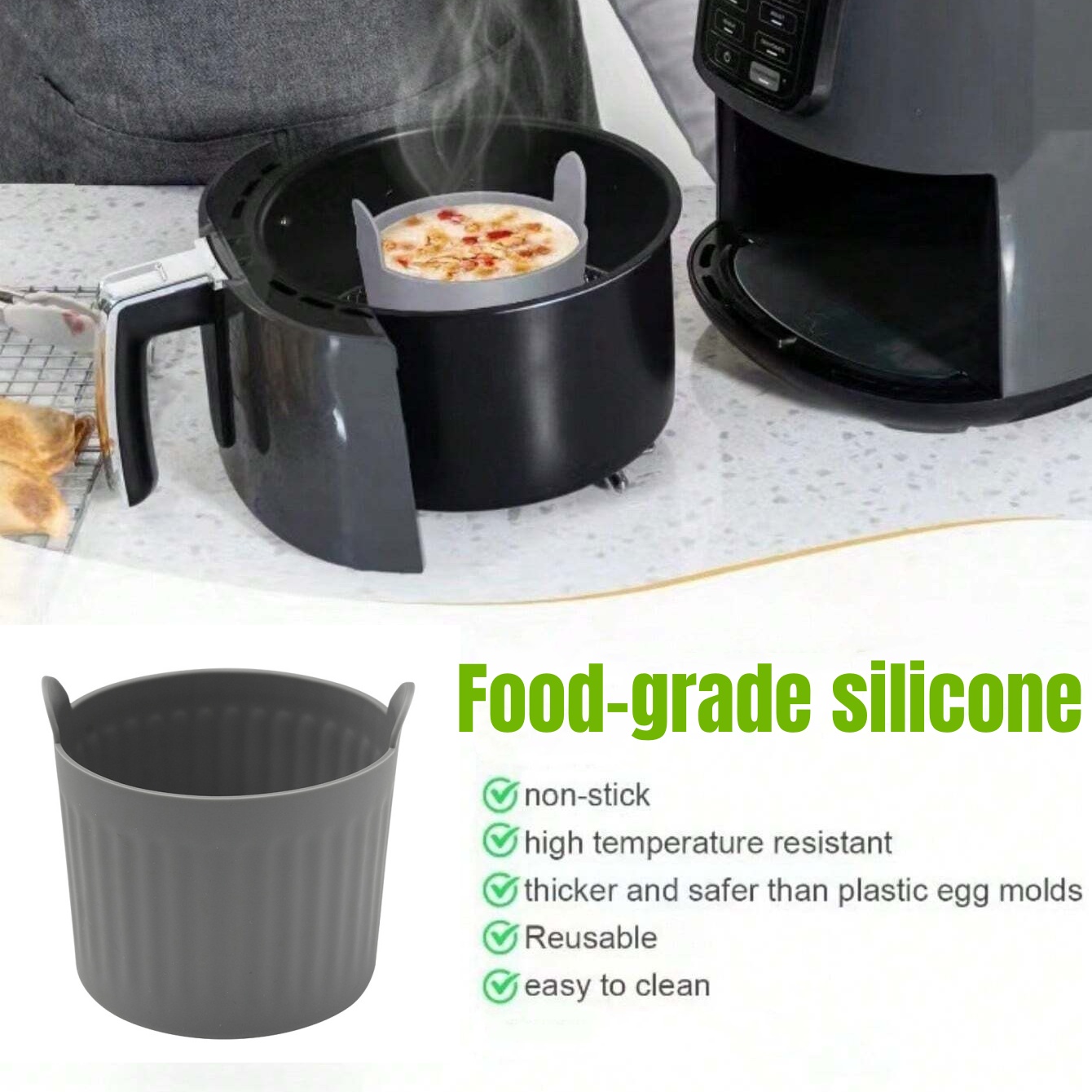 4Pcs Silicone Air Fryer Baking - огляд і ціна Baby Food Egg