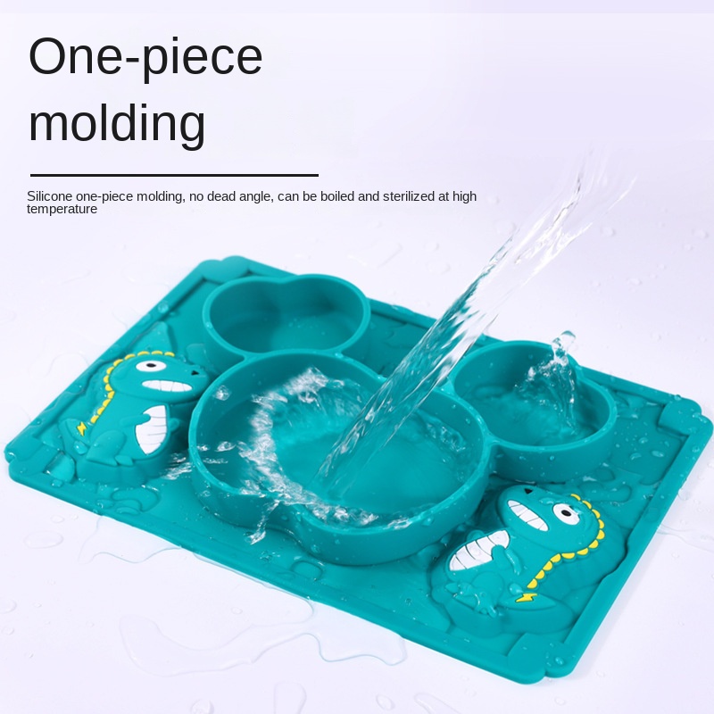 Baby Dinosaur Silicone Tablewa - огляд і ціна Baby Food Utensils Set
