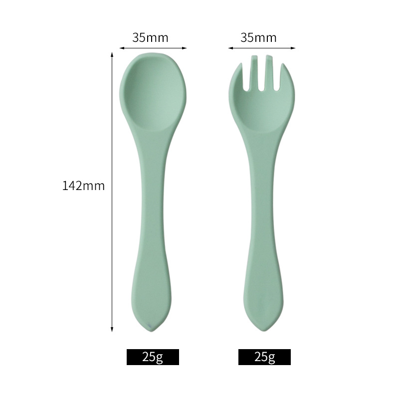 Food Grade Silicone Baby Spoon - огляд і ціна Baby Food Utensils Set